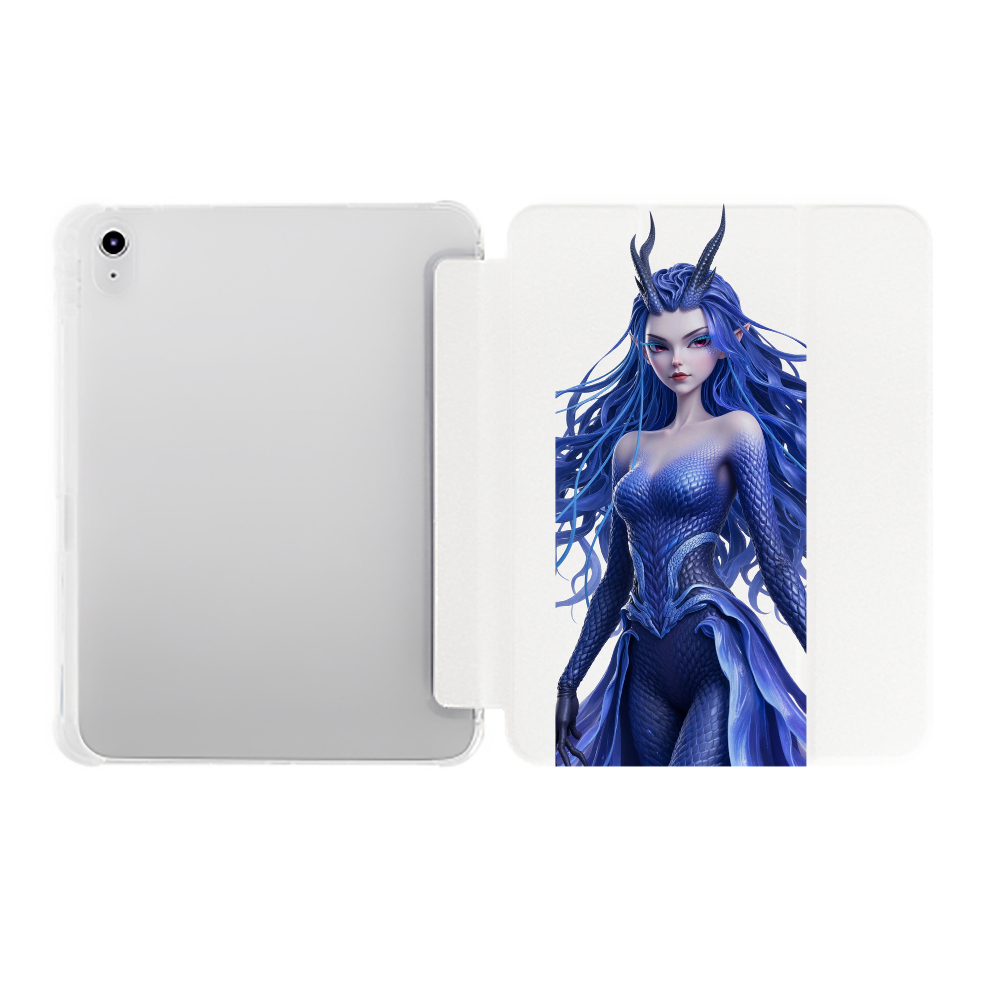 （画像用） Ne Zha 2 ナタ 魔童の大暴れ IPad ケース ペン収納付き 三つ折りスタンド PUレザー×シリコン 対応機種9.5/10.5/10.9インチ
